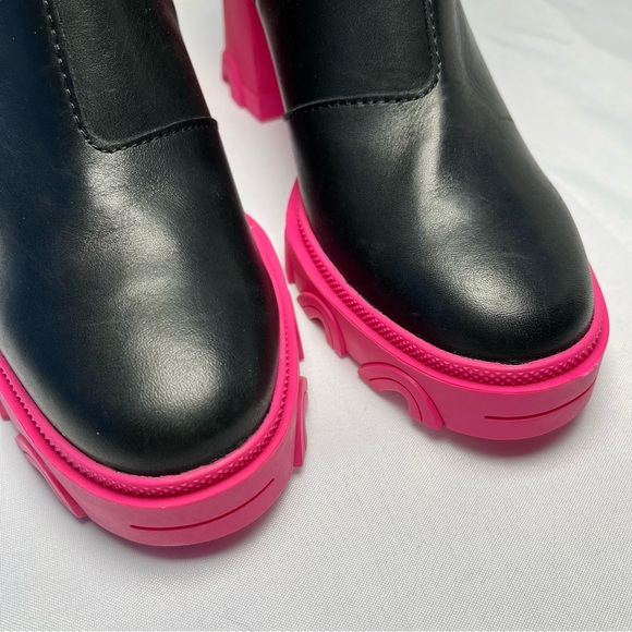 Sorel Brex Waterproof High-Heel Chelsea Boots Black Cactus Pink Size 7.5 - Picture 12 of 16